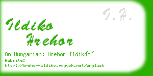 ildiko hrehor business card